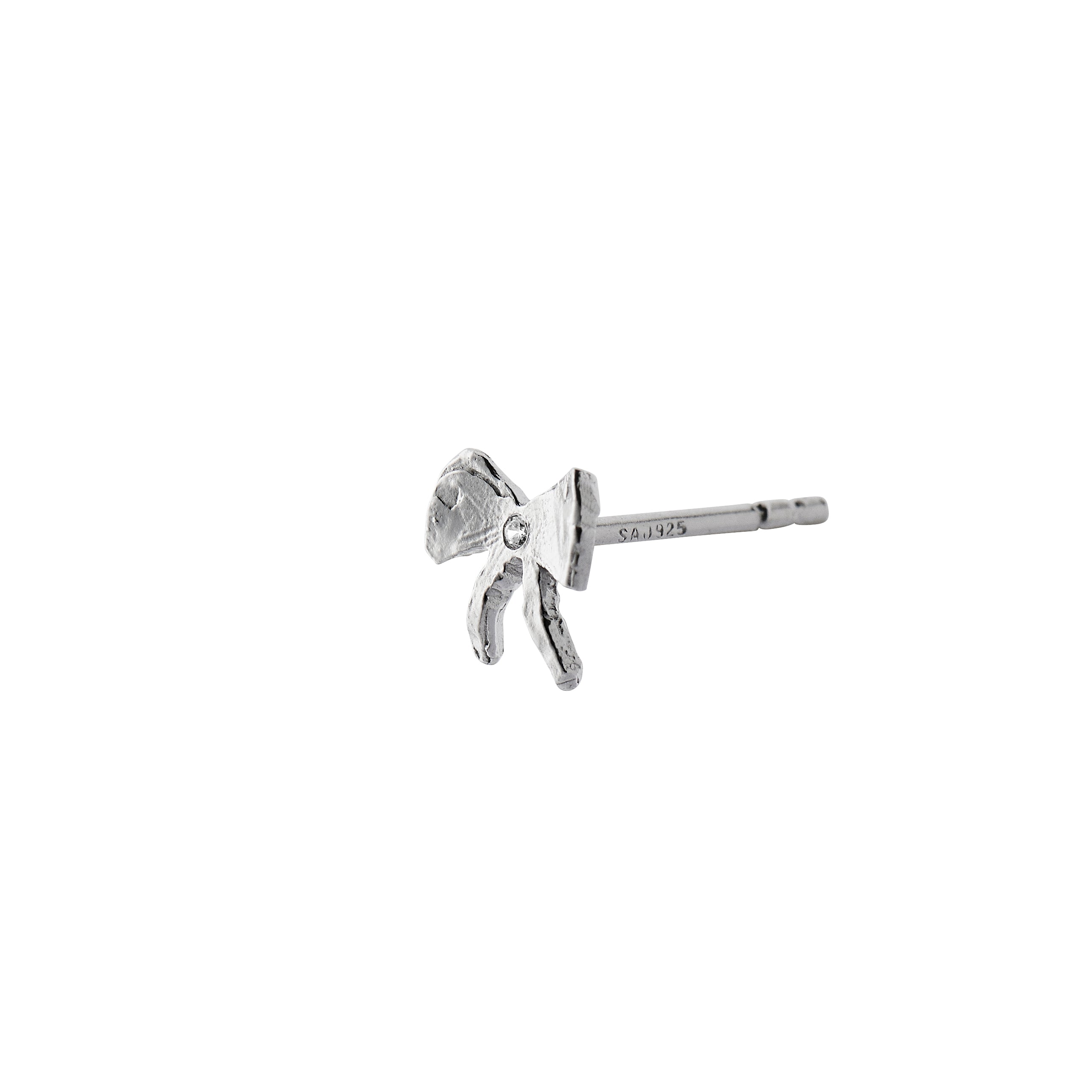 Petit Bow ørering - sølv